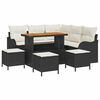 vidaXL Conjunto de Sof&aacute; de Jardim 9 unid. Preto vime PE