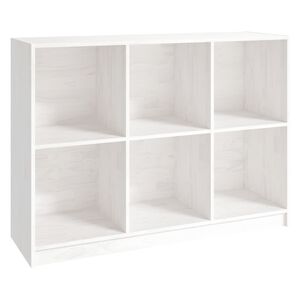 vidaXL Estante 104x33x76 cm pinho maci&ccedil;o branco