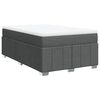 vidaXL Cama boxspring com colch&atilde;o 120x190 cm tecido cinzento-escuro