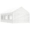vidaXL Gazebo com telhado 6,69x4,08x3,22 m polietileno branco