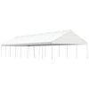 vidaXL Gazebo com telhado 17,84x5,88x3,75 m polietileno branco