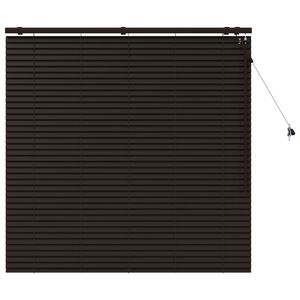 vidaXL Cortina Veneziana Marrom Escuro 135 x 130 cm 35 mm