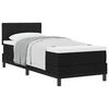 vidaXL Cama Box com colch&atilde;o com cabeceira Preto 80 x 200 cm tecido