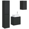 vidaXL Conjunto de M&oacute;veis para Banheiro 3 unid. Preto