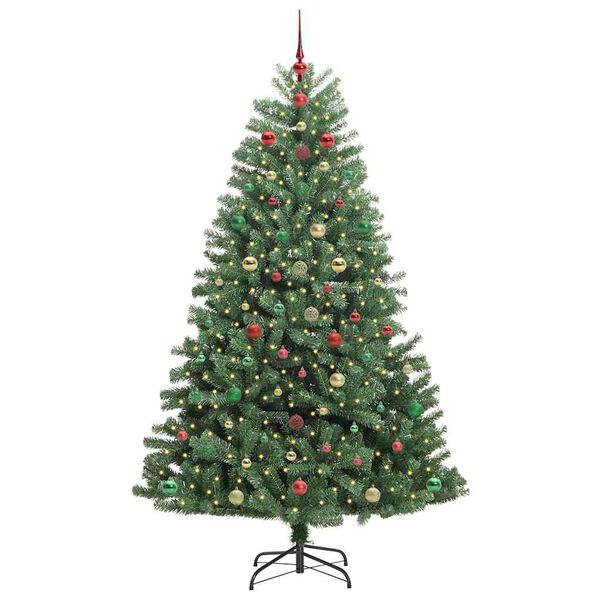 vidaXL &Aacute;rvore de Natal Articulada Artificial Verde 240 cm PVC e Metal