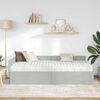 vidaXL Estrutura de Cama de Canto com Colch&atilde;o 2 pcs Cinzento-claro