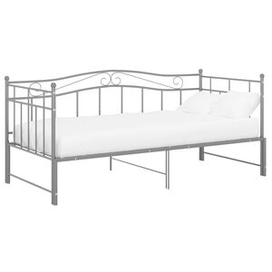 vidaXL Estrutura sofá-cama de puxar 90x200 cm metal cinzento