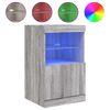 vidaXL Aparador com luzes LED 41x37x67 cm cinzento sonoma