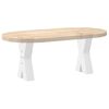 vidaXL P&eacute;s para mesa de centro em formato de X, 2 pe&ccedil;as, branco, 38x(42-43) cm, a&ccedil;o