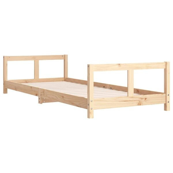vidaXL Estrutura de cama infantil 80x200 cm madeira de pinho maci&ccedil;a