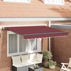 vidaXL Toldo Retr&aacute;til Manual Borgonha 300 x 200 cm tecido