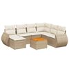 vidaXL 8 pcs conjunto de sof&aacute;s p/ jardim com almofad&otilde;es vime PE bege