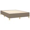 vidaXL Cama box spring colch&atilde;o/LED 140x200 cm tecido cinza-acastanhado