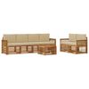 vidaXL Conjunto de Sof&aacute;s para Exterior 7 unid. Natural e Bege