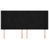 vidaXL Cabeceira de cama c/ abas veludo 203x16x118/128 cm preto