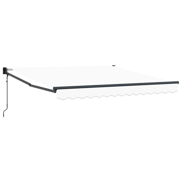 vidaXL Toldo Retrátil Branco 350 x 250 cm tecido