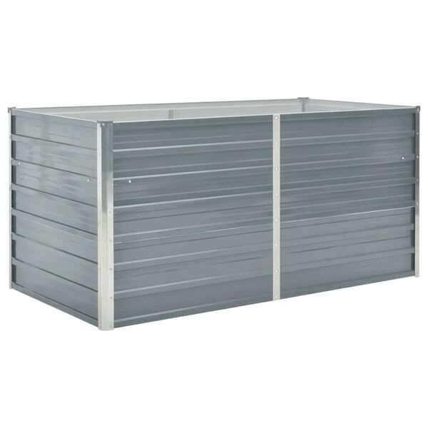 vidaXL Canteiro de jardim elevado 160x80x77cm a&ccedil;o galvanizado cinzento