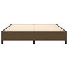 vidaXL Estrutura de cama sem colchão 160x200 cm tecido castanho-escuro