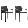 vidaXL Cadeiras de jardim 2 unid. Preto e Anthracite Tecido Textileno