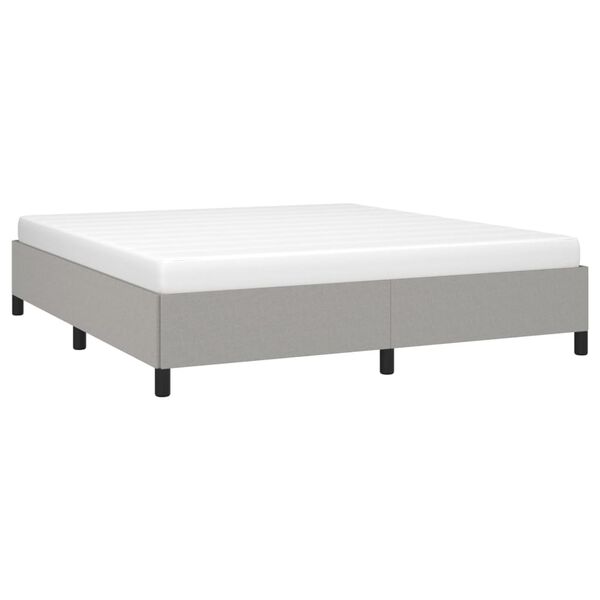 vidaXL Estrutura de cama sem colch&atilde;o 180x200 cm tecido cinzento-claro