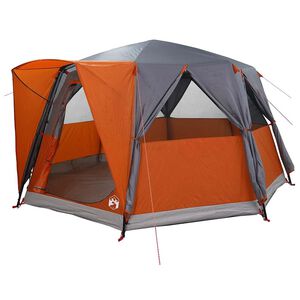 vidaXL Tenda de Cabana para 6 Pessoas 6 pessoa Cinza e Laranja