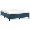 vidaXL Estrutura de cama sem colch&atilde;o 140x190 cm veludo azul-escuro