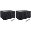 vidaXL Capas para mobili&aacute;rio de jardim 2 pcs 8 ilh&oacute;s 180x70x90 cm