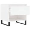 vidaXL Mesas de centro 2pcs 50x46x50cm deriv. madeira branco brilhante