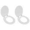 vidaXL Assentos de sanita com tampas 2 pcs MDF branco