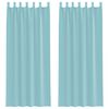 vidaXL Cortinas de voile com la&ccedil;os 2 pcs turquesa 140x260 cm
