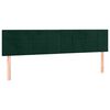 vidaXL Cabeceira de cama 2 pcs veludo 90x5x78/88 cm verde-escuro