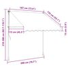 vidaXL Toldo retr&aacute;til manual 200 cm riscas amarelas e azuis