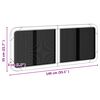 vidaXL Cabeceira com cabeceira Preto 140 x 55 x 3 cm Vime
