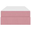 vidaXL Cama com arruma&ccedil;&atilde;o e colch&atilde;o Rosa 90 x 190 cm Veludo