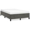 vidaXL Estrutura de cama sem colch&atilde;o 120x200 cm veludo cinzento-escuro