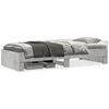 vidaXL Estrutura de cama 100x200 cm derivados de madeira cinza sonoma