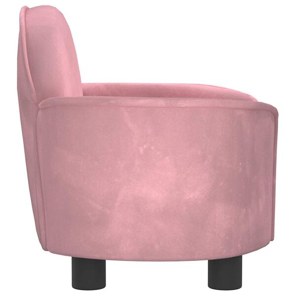 vidaXL Cama para c&atilde;es 66x40x45 cm veludo rosa