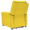vidaXL Poltrona elevat&oacute;ria de massagens tecido amarelo-claro