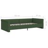 vidaXL Sof&aacute;-cama c/ sa&iacute;da USB 90x200 cm tecido verde-escuro