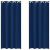 vidaXL Cortinas Blackout com Argolas 2 unid. Azul Escuro 245 x 140 cm