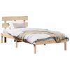 vidaXL Estrutura da Cama Castanho 75 x 190 cm Madeira de pinho maci&ccedil;a