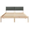 vidaXL Estrutura da cama castanho e cinzento-escuro 135 x 190 cm