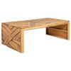 vidaXL Mesa de centro Erosion madeira teca maci&ccedil;a 110x35x38 cm