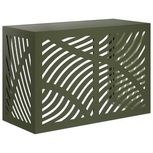 vidaXL Capa de Ar Condicionado Verde-Azeitona 90 x 40 x 60 cm A&ccedil;o