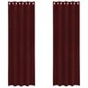 vidaXL Cortinas opacas 2 pcs Vinho Vermelho 140 x 260 cm Veludo