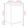 vidaXL Mesa de cabeceira 40x35x70cm derivados madeira branco brilhante