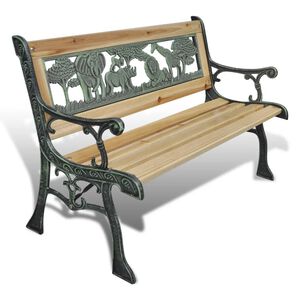 vidaXL Banco de jardim para crian&ccedil;as 84 cm madeira