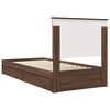 vidaXL Cama com Armazenamento com gaveta Carvalho Marrom 75 x 190 cm