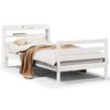 vidaXL Estrutura de cama c/ cabeceira sem colch&atilde;o 100x200 cm branco