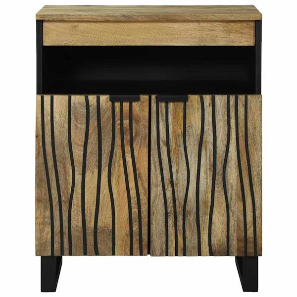 vidaXL Buffet Castanho 60 x 33 x 75 cm Madeira de mangueira maci&ccedil;a